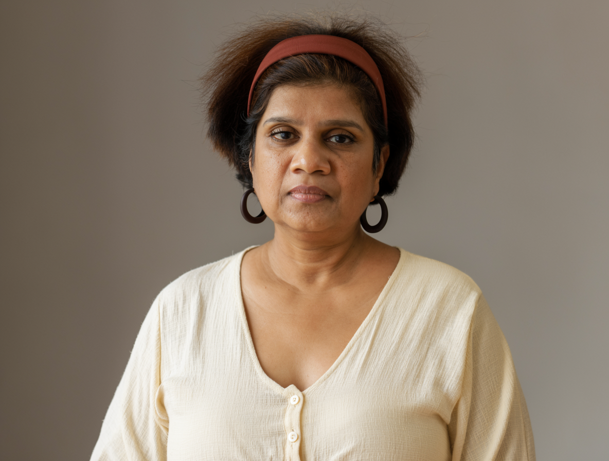 Neutral Casting Portrait, South Asian Woman example preview