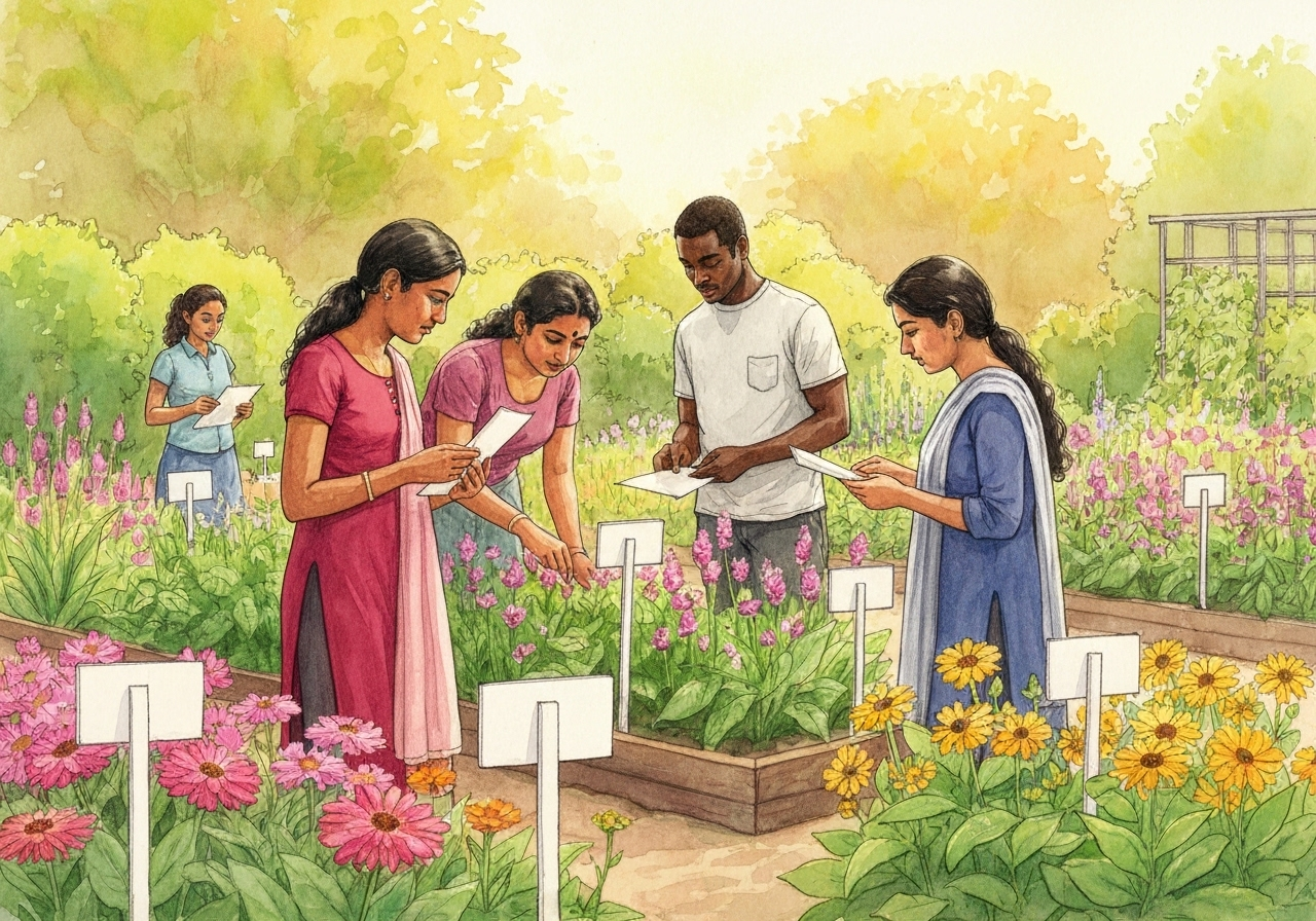 Garden workshop illustration example preview