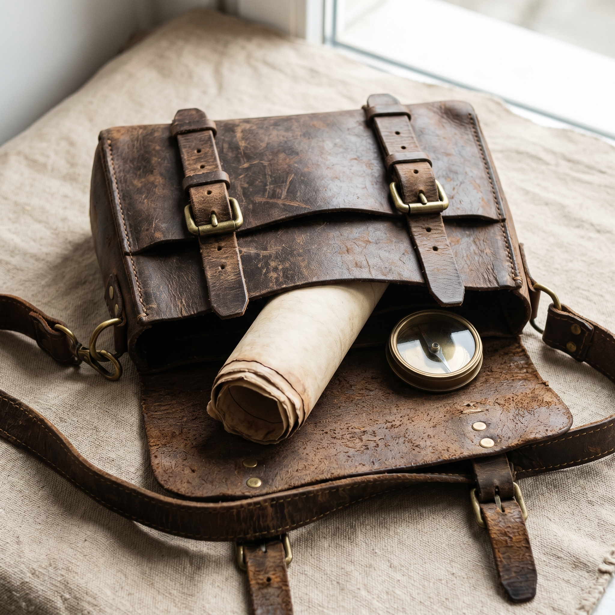 Weathered Explorer Satchel example preview