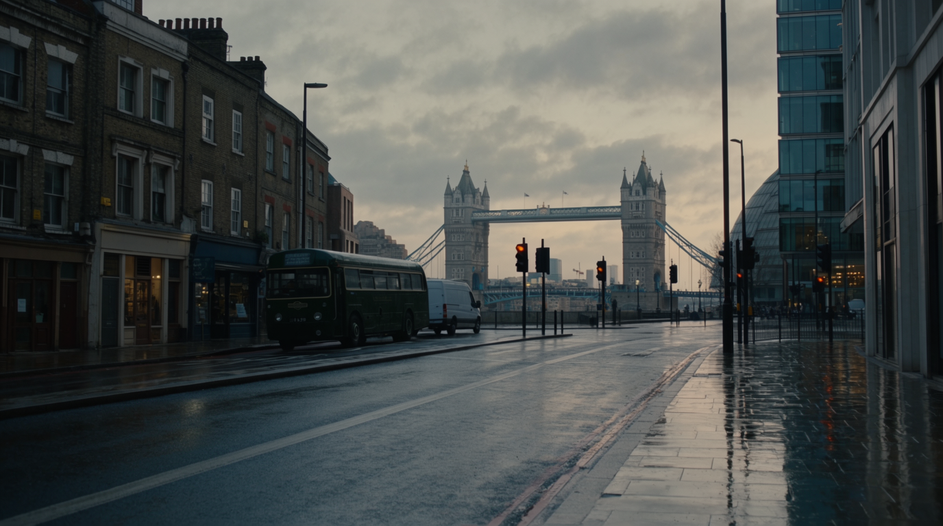 Rainy London Bridge Street example preview